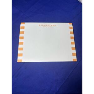 New Sunshine 'State of Mind' Notepad - White with Orange Accents Mother’s Day